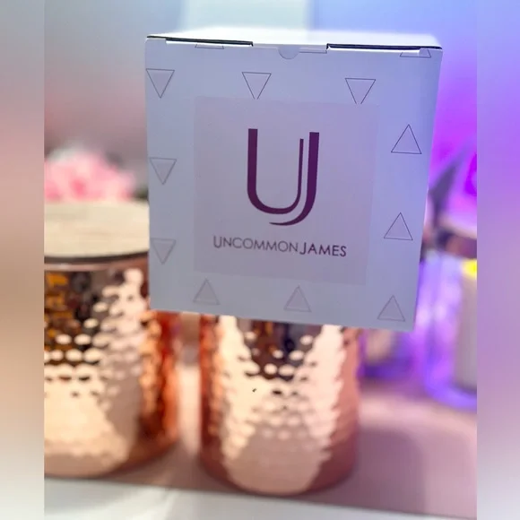 Uncommon James Hammered Copper Canister Set w Wooden Lids - Picture 2 of 4